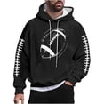 thumbnail image 1 of Styesk Chemises Hommes Mode Décontractée à Capuche Imprimé avec Poche Chandail Manches Longues Chandail en Molleton, 1 of 4