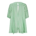 thumbnail image 6 of Womens Oversized Striped Jumpsuit Shorts with Pockets for Beach Vacation Clothes Green M, 6 of 6
