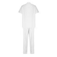 thumbnail image 4 of Matching Sets Women Clothing Workout New Women's Hand Wash Gowns Short Sleeve Nurse's Workwear Separate Set B-11 White XXL, 4 of 5