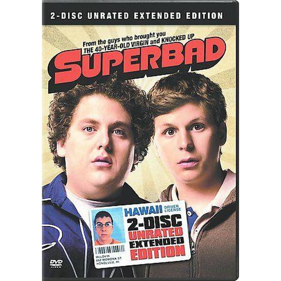 SUPERBAD DVD BOXSET SPECIAL EDITION; UNRATED; EXTENDED CUT; 2-DISC SET