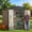 8'x6'Brown, variant on 6' x 4' Outdoor Storage Shed, Weather-Resistant Iron Garden Shed with Lockable Double Doors for Backyard/Patio/Lawn, Brown