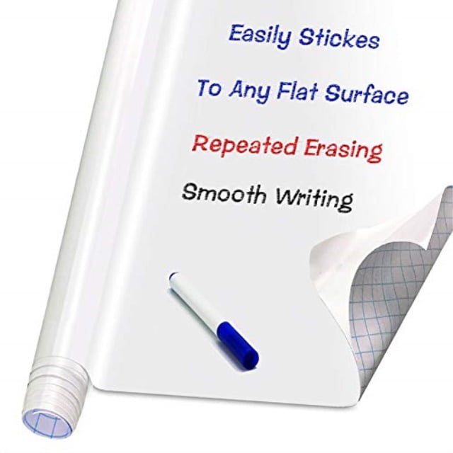 Dry Erase Wall Stickers Roll 17.7" x 78.7" ... Self Adhesive White Board Paper 