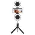 thumbnail image 3 of Trépied pour Perche à Selfie avec Anneau Lumineux, Obturateur à Distance, Support Réglable, Support de Téléphone, Noir/rose, Noir, Lampe Simple, 3 of 8