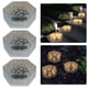 thumbnail image 1 of Lámpara solar hexagonal de ladrillo de vidrio | Lámpara de pie decorativa para exteriores, jardín, patio y terraza | Vidrio esmerilado resistente a la intemperie | Iluminación nocturna automática |, 1 of 9