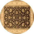 thumbnail image 1 of Ahgly Company Indoor Round Oriental Brown Traditional Area Rugs, 5' Round, 1 of 4