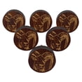 thumbnail image 1 of IBA Indianbeautifulart Brown Engraved Knobs Furniture Knobs Cabinet Drawer Pull Pack 10, 1 of 3