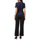 thumbnail image 3 of Blusas Peplum Elegantes y Casuales para Mujeres de Verano con Cuello Redondo y Manga Corta, Talla L, Azul Oscuro, 3 of 6