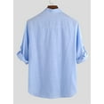 thumbnail image 3 of INCERUN Mens Summer Long Sleeve Casual Leisure Henley Shirts, 3 of 8