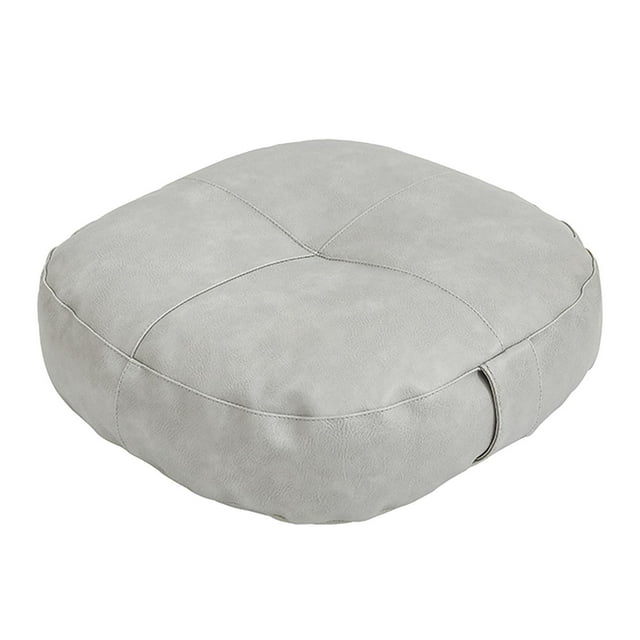 serony Coussin de Sol Rond Pouf Décoratif pour Adultes pour Extérieur Intérieur Balcon Gris Pâle