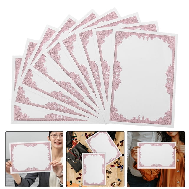Minkissy 30 Pcs Papier à Diplôme Vierge Vert pour Récompenses Académiques