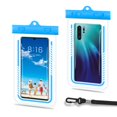 thumbnail image 3 of Bolsa de teléfono TPU que cuelga la caja impermeable para las vacaciones que nadan azul JShteea El nuevo, 3 of 5