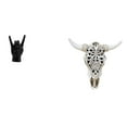 thumbnail image 1 of Estatua del gesto de la roca,Estatuas y figuras de dedos con gestos de música rock,Escultura de pared de calavera,Estatua de resina con cabeza de vaca para decoración de pared y hogar,Adornos, 1 of 8