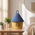 thumbnail image 5 of House Shaped Cotton Rope Storage Basket with Lid,Yellow, 5 of 5