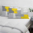 thumbnail image 4 of Yellow Grey Pillow Covers 12"x20", Abstract Geometric Oil Painting Vintage Gradient Soft Brushed Microfiber Breathable Throw Pillow Covers, Decorative Pillowcase with Zipper for Couch Sofa Bedroom, 4 of 9