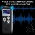 thumbnail image 3 of Grabadora de voz digital, grabadora activada por voz de 8 GB con reproducción, mini grabadora de audio para conferencias, reuniones, entrevistas, dictáfono de cinta portátil con USB, MP3, 3 of 8