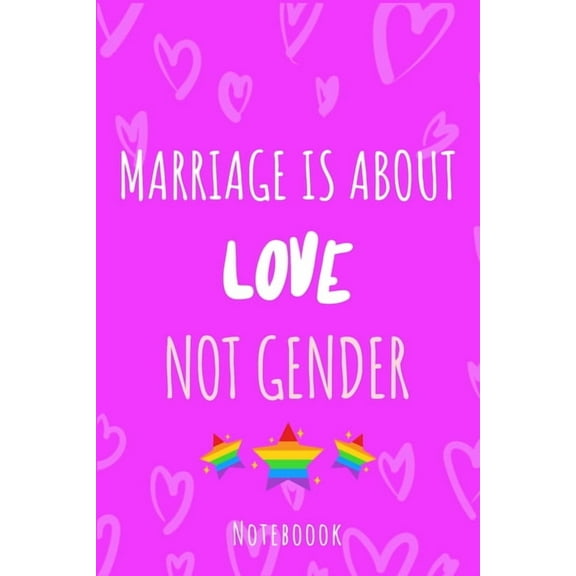 Marriage is About Love Not Gender: A5 Notebook, Dotted, Dot Grid 120 Pages (Paperback)