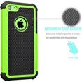 thumbnail image 2 of IBAOLE iPhone 5C Case, [Tmajor Series] [Turquoise/Grey] Shock Absorbing Hybrid Impact Defender Rugged Slim Case Cover Shell for IBAOLE iPhone 5C Hard Plastic Outer + Rubber Silicone InnerGreen/Black, 2 of 7