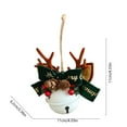 thumbnail image 2 of 2pcs Christmas Decorations Indoor Fall Decorations for Home Christmas Bells Christmas Antlers Bow Pendant Christmas Tree Pendant Festive Ambiance Decoration Gifts, 2 of 6