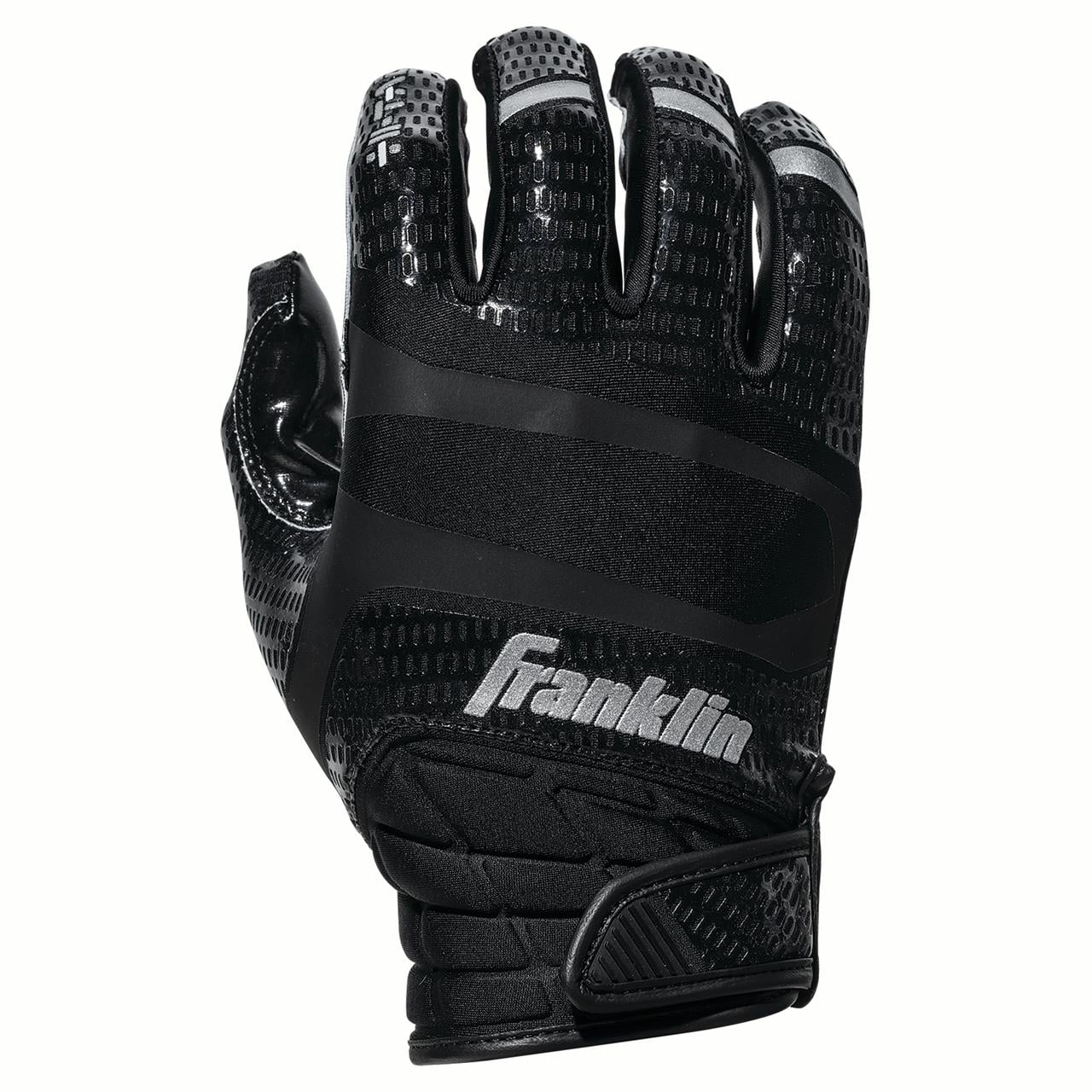 Franklin Sports HiTack Premium Football Receiver Gloves Black