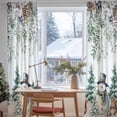 thumbnail image 3 of Snowman Christmas Sheer Curtains 108 Inches Long, Xmas Tree Weeping Pine Cones Light Filtering Window Curtains for Living Room/Bedroom, Rod Pocket Voile Sheer Curtain Drapes, 52"W x 108"L, 2 Panels, 3 of 9