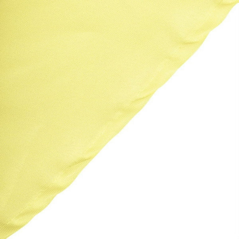 60 Wide Light Yellow Polyester Poplin Rectangular 
