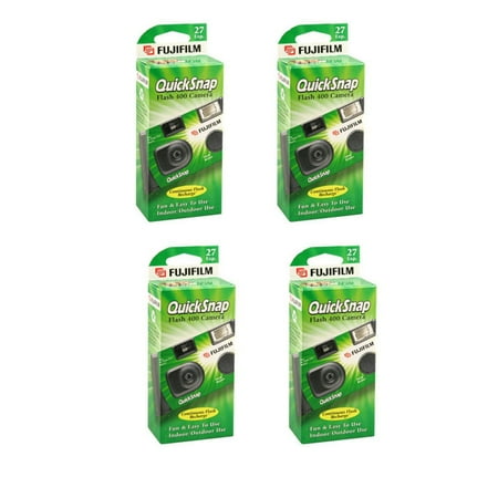 - 4 Fujifilm Quicksnap Flash 400 ASA Disposable Single Use 35mm Camera