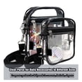 thumbnail image 4 of Fibrdoo - Bolsa transparente aprobada por el estadio, bolso transparente con correa ajustable para mujeres, conciertos, deportes, Negro, Small, 4 of 5