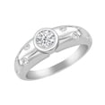 thumbnail image 2 of Flush Set Diamond Ring Bezel Diamond Ring 14K White Gold Over 1.8 Ct Simulated Diamond, 2 of 2