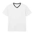 thumbnail image 4 of Mens Quick Dry V Neck T-Shirts Workout Soft Short Sleeve Moisture Wicking Running Athletic Gym Casual Tee Tops with Pocket White, 4 of 9