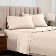 Superior 4-Piece 1500 Thread Count Ivory Sheet Set, Queen