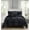 Black, variant on Elegant Comfort Hi-Loft Luxury 10-Piece Comforter Set Sunflower Design with Storage Pockets for King