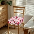 thumbnail image 3 of HELLHERO Strawberry Daisy Print Dining Chair Covers, Washable Seat Cover for Dining Room Chair, Stretch Kitchen Chairs Cushion Slipcovers, Pink, 3 of 7