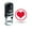 Red Ink, variant on HEART SHAPE Round Self Inking Rubber Stamp Shiny Mini Round Stamper 20mm Teachers Stamp