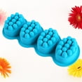 thumbnail image 3 of 4-Cavity Massage Brush Mold Oval Silicone Soap Mold Bar Mold for DIY Handmade Soap Cake Baking Mold, 3 of 7