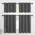 thumbnail image 4 of NICETOWN Short Curtains Grey Half Window Curtains for Bedroom, Blackout Thermal Insulated Curtains Energy Efficient Privacy Grommet Window Treatment, 52"x30", Set of 2, 4 of 7