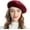 Burgundy, variant on 1Pcs Wool French Beret Hat Solid Color Beret Cap for Women Girls