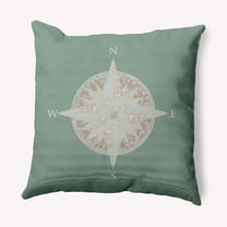 Simply Daisy 16" x 16" Compass Nautical Indoor/Outdoor Throw Pillow