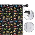 thumbnail image 4 of Blackout Kids Curtains,Cartoon Traffic Vehicles Signs Black Pattern Childrens Insulated Curtains Set Of 2,Bedroom Essentials,Toddler Room Decor 42"x54", 4 of 5
