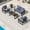 Blue, variant on Gaderth 4 Piece Aluminum Outdoor Patio Furniture Set, Outdoor Conversation Set with Washable Thick Cushions, All-Weather Patio Conversation Set for Backyard, Garden, Poolside