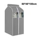 thumbnail image 3 of Hanging Garment Bag Garment Bag Organizer Storage with Clear Pvc Windows Garment Rack Cover DustproofGray 60*48*100, 3 of 5