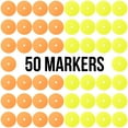 Crown Sporting Goods 6" NonSkid Floor Spot Markers Set of 50 Agility
