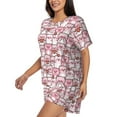 thumbnail image 2 of "Wukai Kawaii Pig Women's Pajama Set - Short-Sleeve Top and Shorts with Elastic Waistband and Pockets for Loungewear, Yoga, and Casual Wear-, 2 of 8