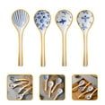 thumbnail image 3 of MasteelfCA 4Pcs Japanese Style Ceramic Soup Spoons Dumpling Porcelain Spoons Tableware, 3 of 8