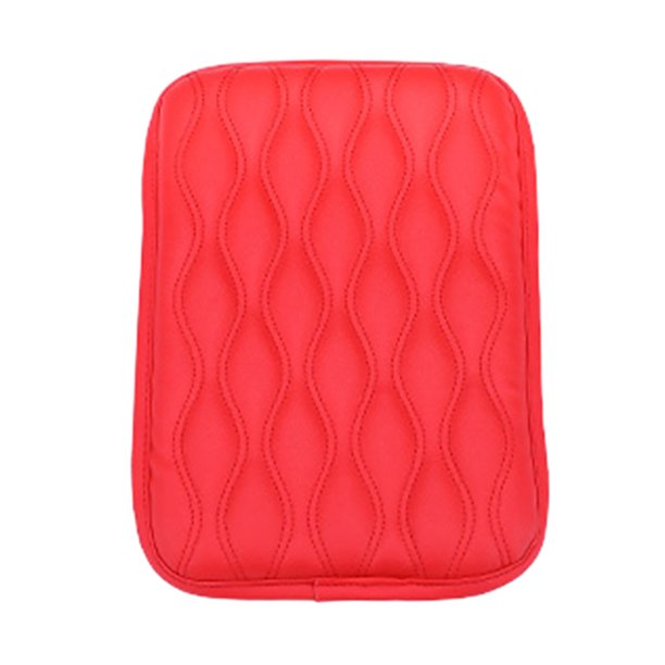 Riwesomey Almohadilla de consola central para automóvil, ajuste universal, SUV/camión/automóvil, cubierta impermeable para asiento de Automoción decorativa y accesorios Rojo