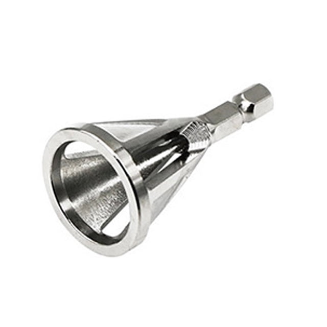 Eigraketly Herramienta externa de desbarbado, carpintería metálica de acero inoxidable, taladro eléctrico, eliminación de rebabas, accesorio de biselado Artesanía Hexagonal Plata Eigraketly TO010092-06