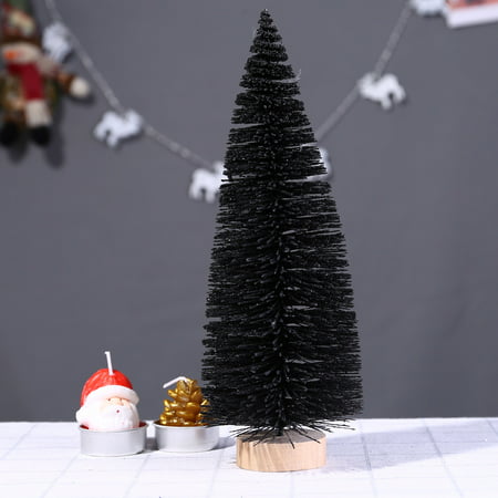 Christmas Tree Mini Pine Tree With Wood Base DIY Crafts Home Table Top