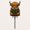 #04Z Highland Cattle, variant on Animal Reading Garden Stake 12in Metal Bookworm Decor, Cute Cat Dog Highland Cow Outdoor Yard Art for Flower Bed Pathway