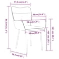 thumbnail image 4 of vidaXL Dining Chairs 2 pcs Light Grey Velvet, 4 of 5