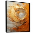 thumbnail image 2 of Designart "Spiraling In The Golden Gyre" Abstract Spirals Floater Framed Wall Art Living Room, 2 of 5