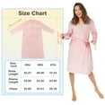 thumbnail image 4 of Catalonia Women's Towel Bathrobes, Lightweight Cotton Waffle Full-Length Cloth Robe,Soft Absorbent Robes Home Hotel Spa Long Sleeves Robe,Pink,M, 4 of 8